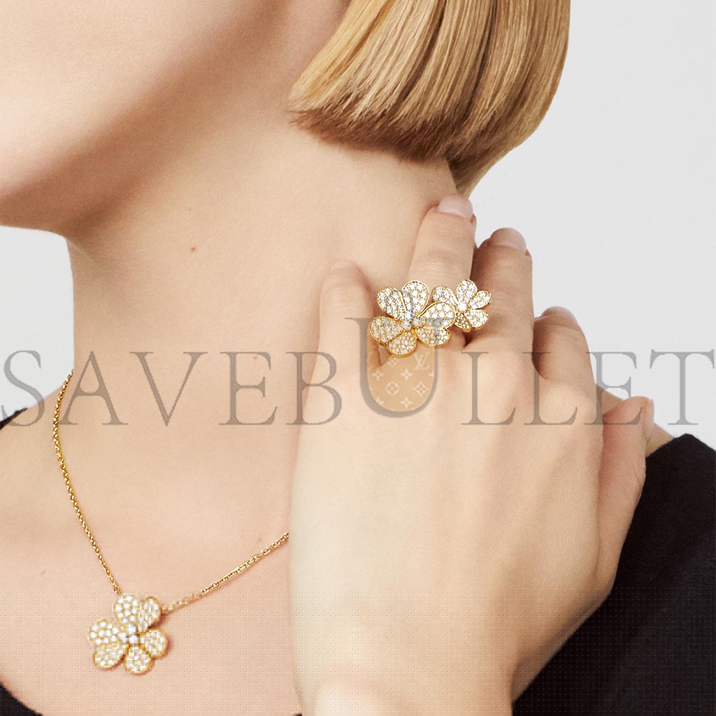 v*n cl*f arpels frivole between the finger ring - yellow gold, Di*m*nd vcarp0j800